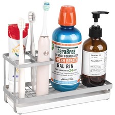 Stainless Steel Electric Toothbrush Holder for Bathroom Counter  Shower