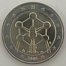 2 Euro Gedenkmünze Belgien 2006, Atomium, unz.