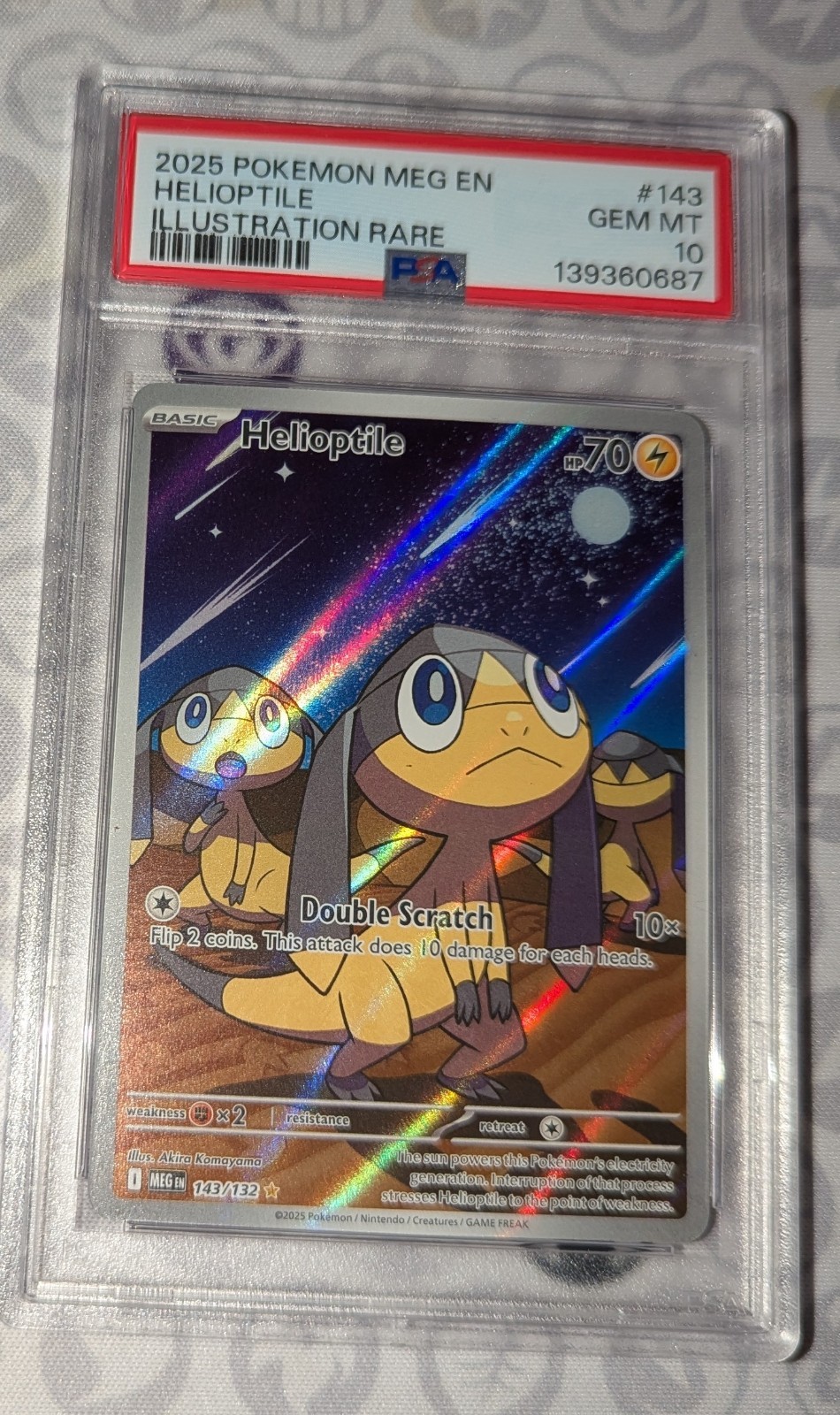 Pokémon TCG Mega Evolution Helioptile IR 143/132 PSA 10