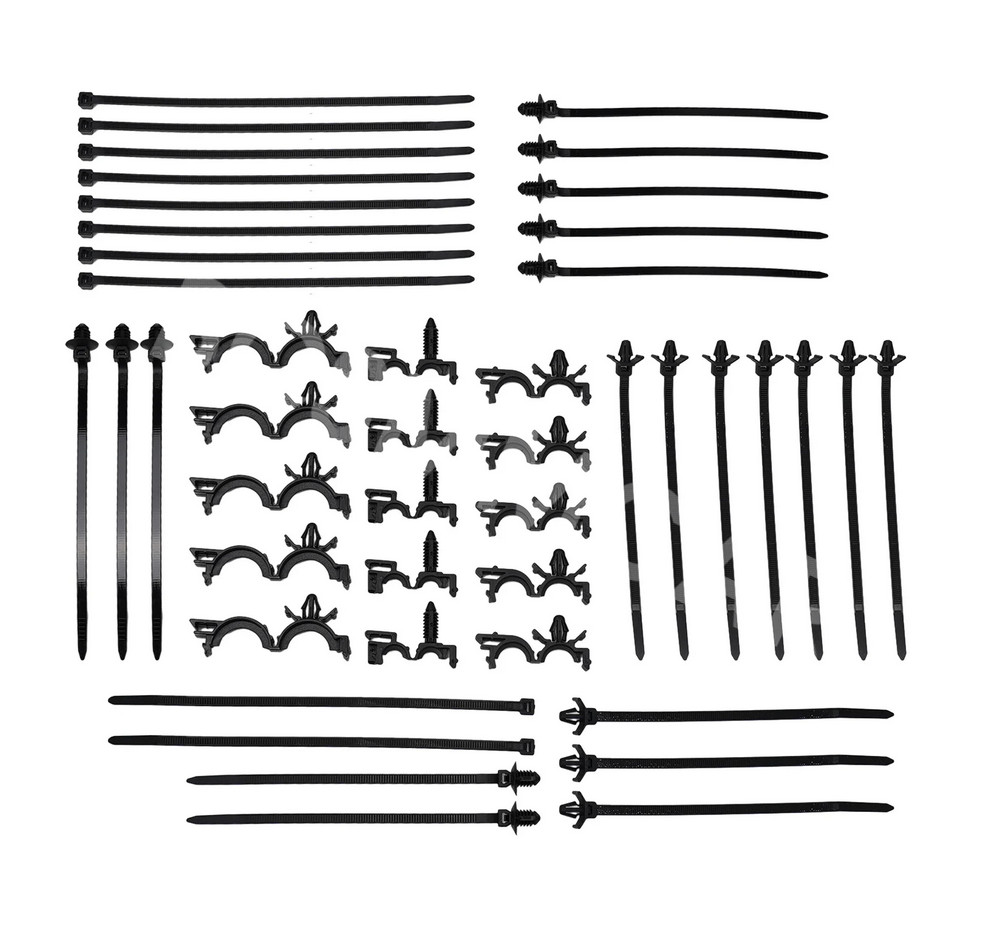 Car Wire Routing Clips Assortment Kit Nylon Push Mount Cable Zip Tie Fastening