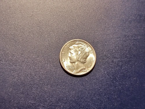 Gem BU 1945-D Mercury Dime