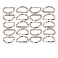 20Stk D-Ring 10Mm Innenbreite Metall Halbrund Form Nicht GeschweißTer Ring
