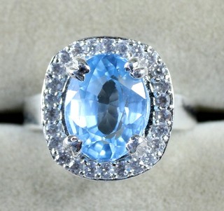 Natural Brazilian Aquamarine 6.11 Ct Oval Gemstone Certified Ring Tariff Free