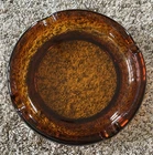 Vintage Amber Federal Glass Ashtray 8”