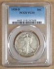 1938-D WALKING LIBERTY HALF DOLLAR PCGS VG10 367608