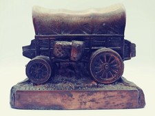 Vintage Banthrico Chicago copper color Bank Covered Wagon coin piggy metal