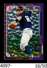 1-2015 BOWMAN PROSPECTS PURPLE ICE PARALLEL NELSON GOMEZ YANKEES 16/50 