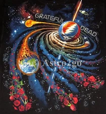 GRATEFUL DEAD-STEAL YOUR ORBIT-Liquid Blue Solar System Space T shirt M-6XL