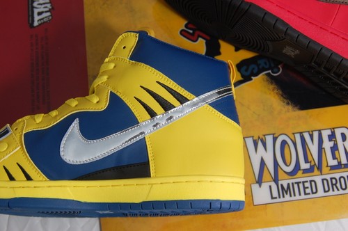 Taglia 12 Custom Bull Airs COPPIA MISTA di Deadpool e Wolverine Dunk High - Foto 6 di 19