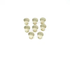 8 SMALL BRASS KNOB LOTS OF 8 SOLID BRASS 3/8" DIA. X 7/16 PROJECTION 