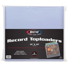 NEW BCW 5-Count Clear 12-inch Toploader Record Album 9mm Sleeve Holder