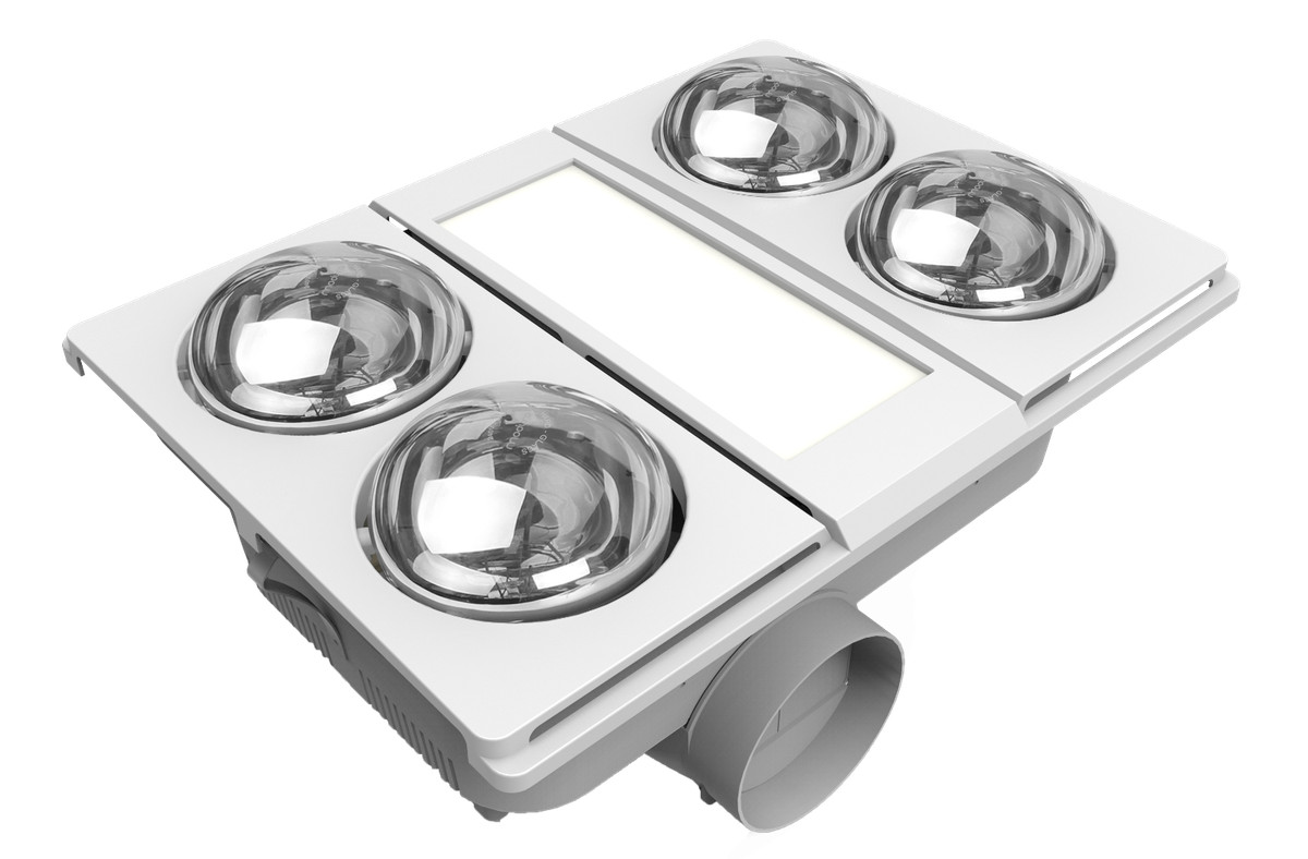 Modura AllLux4 Bathroom Heater Fan Exhaust 16W Tricolour LED Panel Light 3 -in-1 | eBay