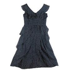 Adrianna Papell Dress Women’s 4 Blue White Polkadot Party Date Night Flirty NEW