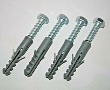  Wood / brick /aerial coach screws bolts zink plated + nylon Rawl  plugs wall. 