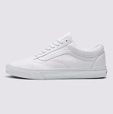Vans Old Skool Tumbled Leather True White Skate Shoes