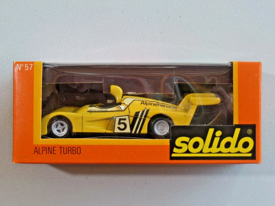 Solido Gam 2 Alpine Turbo No. 57 Yellow Diecast 1:43 Scale in Box 68 - Image 4 of 4