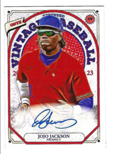 JOJO JACKSON 2023 ONYX VINTAGE EXTENDED BASEBALL ON CARD AUTO BLUE INK