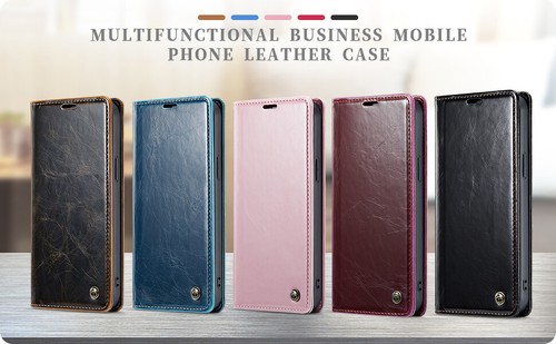 Funda de Cuero para iPhone 16 15 Pro Max 14/13/12/11 Abatible Billetera Soporte Teléfono Estuche - Imagen 16 de 60