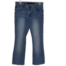 Mudd Yo Girls Jeans Blue Size 14.5 Flare W29 Inseam 25  90s Indiegirl VTG Y2K