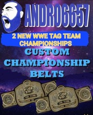2 NEW WWE Tag Team SD custom wrestling championship belts action figures MATTEL