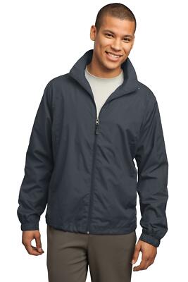 Sport-Tek JST70 Mens Long Sleeve Lightweight Full-Zip Wind Jacket With Pockets