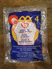 Spunky The Cocker Spaniel 4 1999 McDonald's Ty Teenie Beanie Babies Sealed