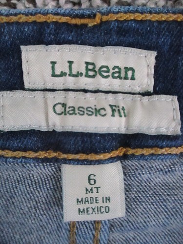 LL Bean Jeans Womens 6MT Blue Denim Classic Fit Straight Mid Rise Retro 28x32 - Picture 3 of 15