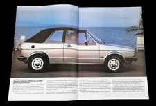 VW VOLKSWAGEN GOLF CABRIO Cabriolet I 1 Prospekt Brochure 1983 BB