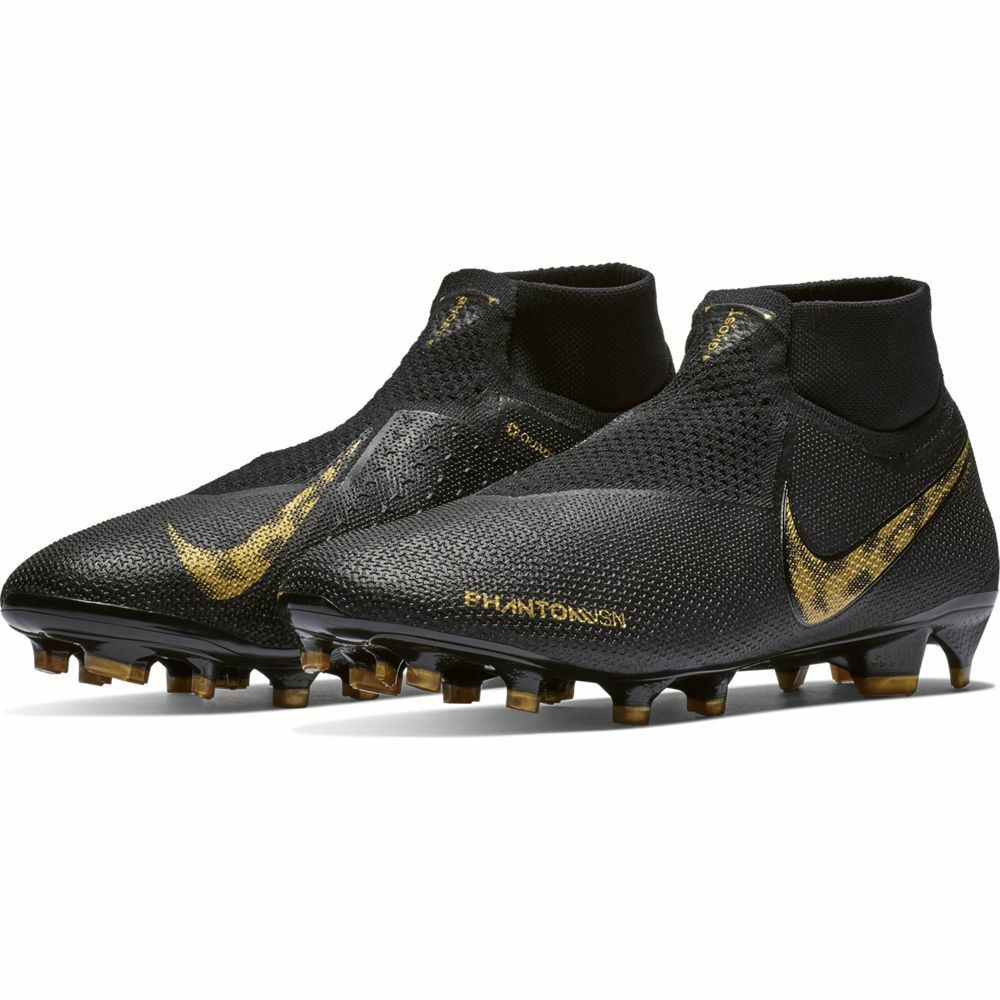 Nike MEN'S Phantom VSN Elite DF FG Black Metallic Vivid Gold Nike MEN'S Phantom VSN Elite DF FG Black Metallic Vivid Gold