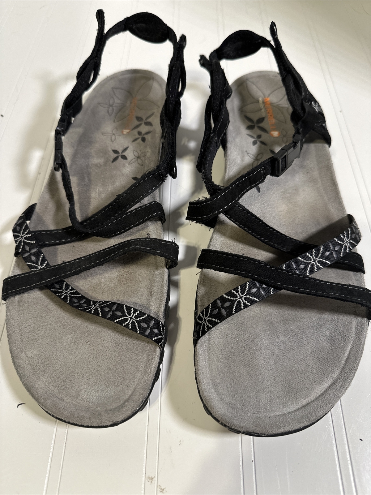 Sandali da donna neri Merrell taglia 11 reticolo terran sport camminata J22234