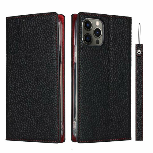 Lychee Pattern Genuine Leather /TPU Strap Flip card pocket Cell Phones Case - Picture 13 of 17