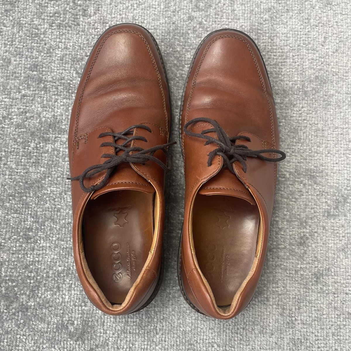 Ecco Shoes Mens Size 9 Brown Leather Oxford Business Casual 