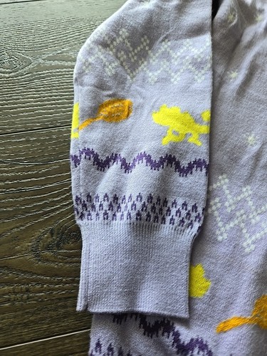 Box Lunch Adult's Disney Holiday Tangled Light-Up Sweater Purple Medium NWT - Picture 4 of 9