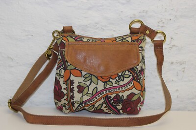 Damen Tasche Fossil Handtaschen FOSSIL Leder Tasche Bunt Braun