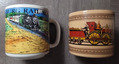 STRASBURG EISENBAHN CHAPS ZUG KAFFEEBECHER TASSE 2 STÜCK