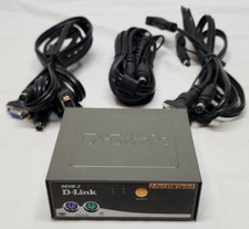 D-Link  DKVM (DKVM2) 2-Ports Rack-Mountable KVM switch PS/2 + 3 KVM Cables