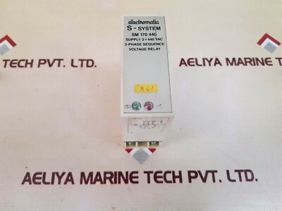 Electromatic S-System SM 170 440 3-Phase Sequence Voltage Relay With Base