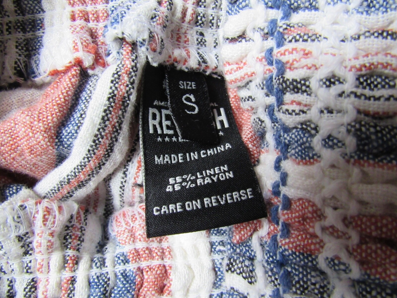 Rewash Women's Stripe Linen Blend Wide Leg Pants S Small