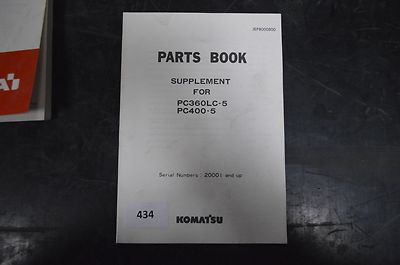 B434 - Komatsu Parts Book - Teile-Katalog für PC 360LC-5 / PC 400-5 Hydr.-Bagger