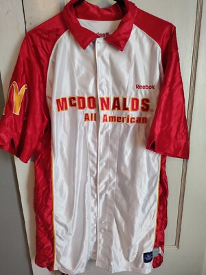 MEN'S VINTAGE REEBOK MCDONALD'S ALL-AMERICAN WARN UP JERSEY SIZE LARGE RARE SEWN