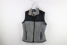 Vintage 90s Gap Mens Large Distressed Color Block Deep Pile Fleece Vest Jacket