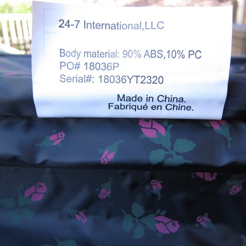 Betsey Johnson Hardside Luggage Suitcase Covered Roses 26in New - Picture 23 of 24