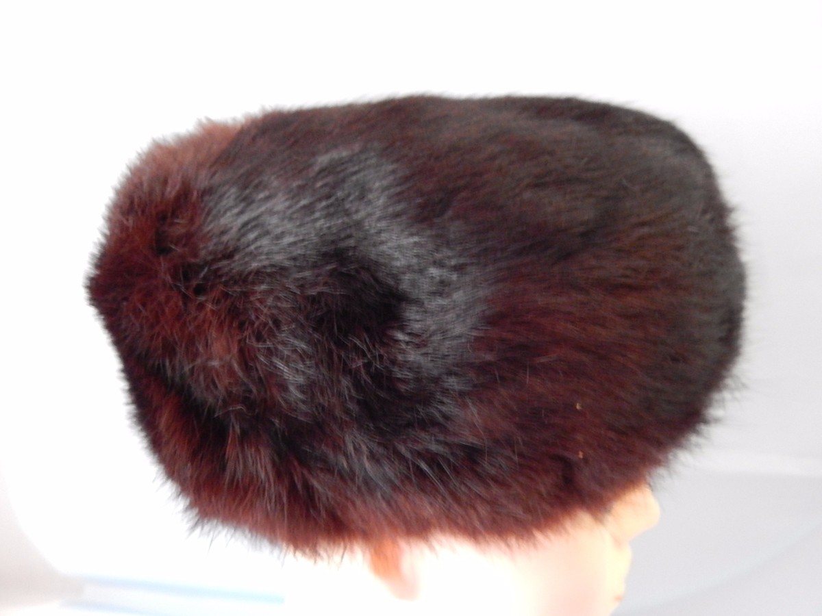Vintage 60s Mink Fur Hat Beret Pillbox Cap One Size Fits All 1960s White Mink Pillbox Hat | Vintage Style Winter Hat - Etsy main image 3