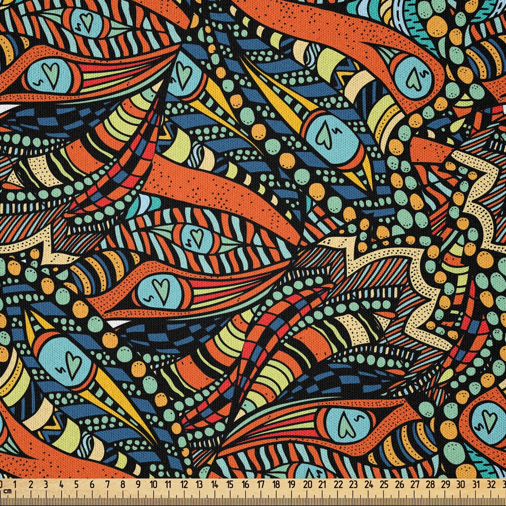 Funky Fabric by Yard Microfiber Abstract Waves Pattern eBay