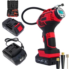 Cordless Tire Inflator Air Compressor Car Tire Pump with Rechargeable Battery US