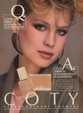 1986 Coty Rosie Vela makeup foundation vintage 1-page MAGAZINE AD