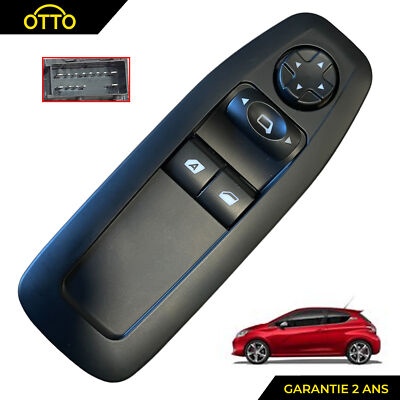 Interrupteur Lève-vitre Conducteur Pour Peugeot 208 I 3 Portes (2012-2015) - Réf. 96758211ZD