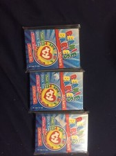 3 TY BEANIE BABIES STICKERS PEEL, STICK, TRADE 1999 OFFICIAL CLUB Sealed New