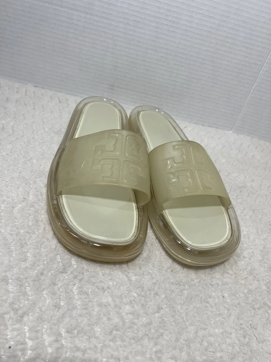 Tory burch logo jelly cheap slide