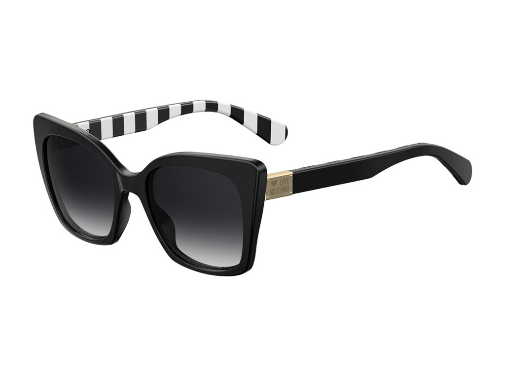 Moschino Black and White Sunglasses Moschino MOS047/S Black, White Prescription Sunglasses - 50  main image 3